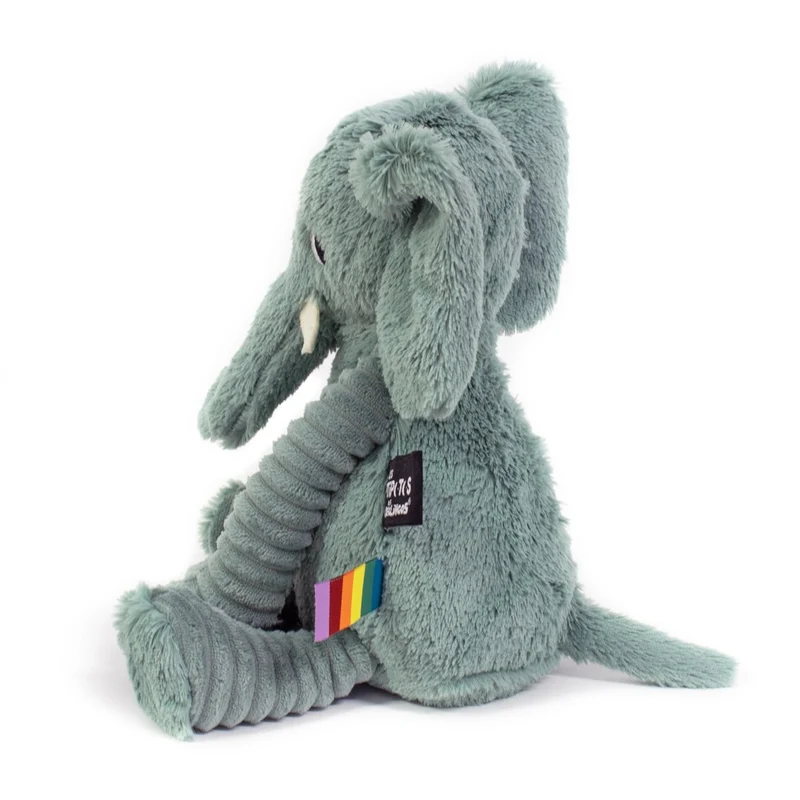 Peluche éléphant Dimoitou vert menthe - Les Ptipotos