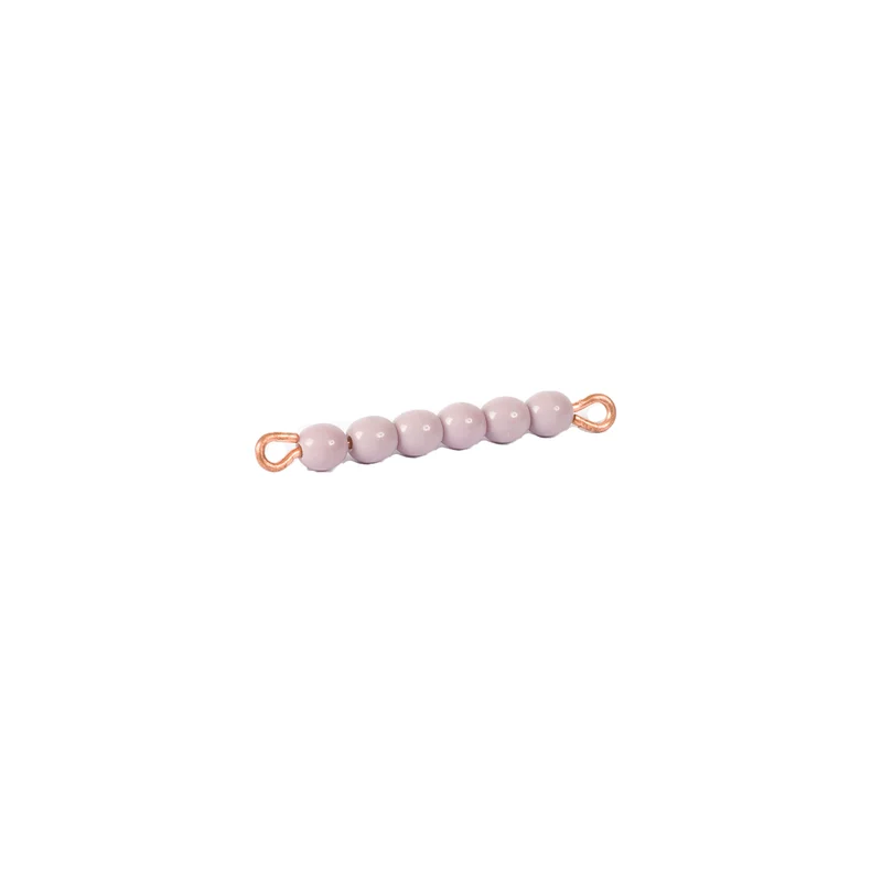 Barre de 6 en perles de nylon individuelle : violet - Nienhuis AMI