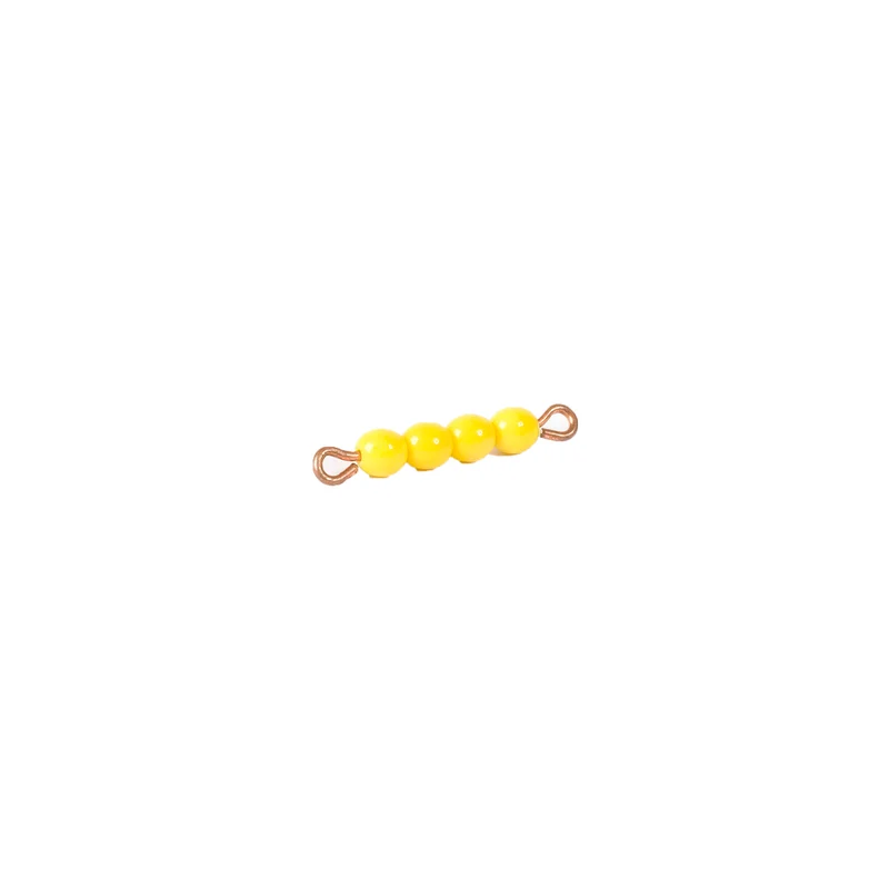 Barre de 4 en perles de verre individuelle : jaune - Nienhuis AMI