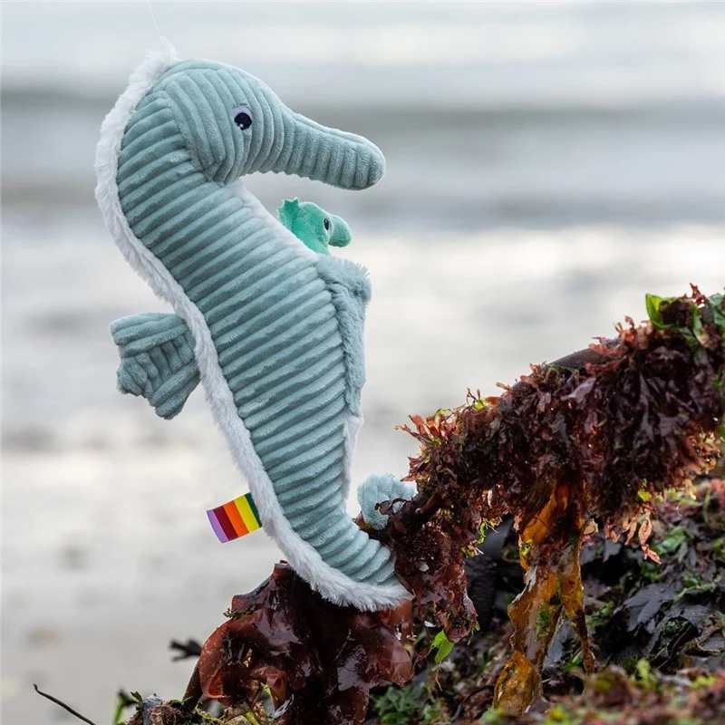 Peluche hippocampe Papadou papa et son bébé menthe - Les Ptipotos