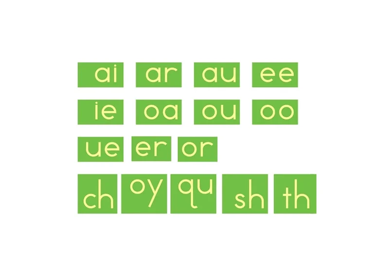 Digrammes rugueux script en anglais - Nienhuis AMI