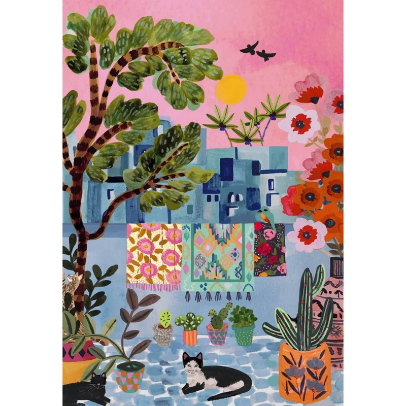 Puzzle Chefchaouen Cats Morocco - 1000 pièces