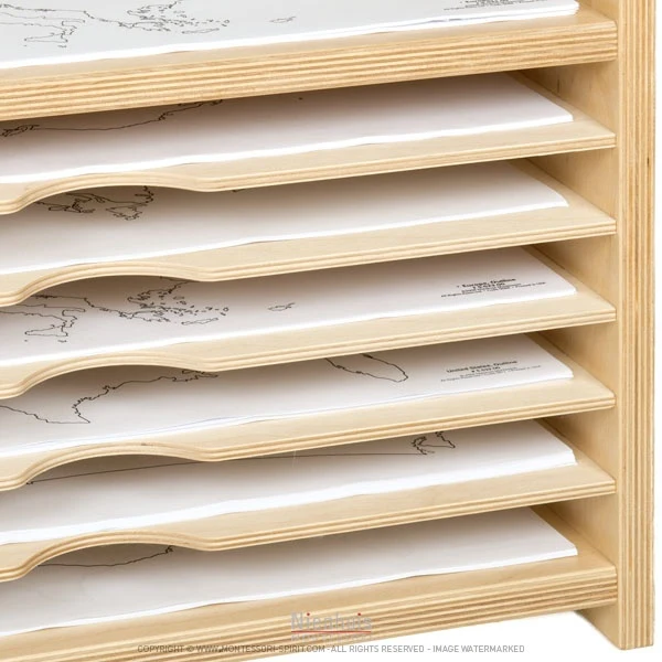 Cabinet pour cartes géographiques en papier