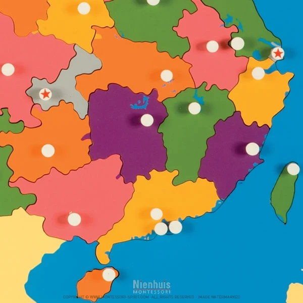 Carte puzzle de la Chine