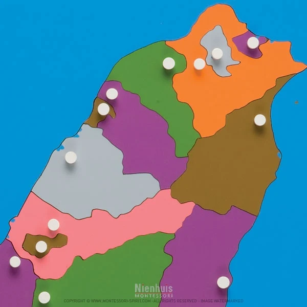 Carte puzzle de Taïwan