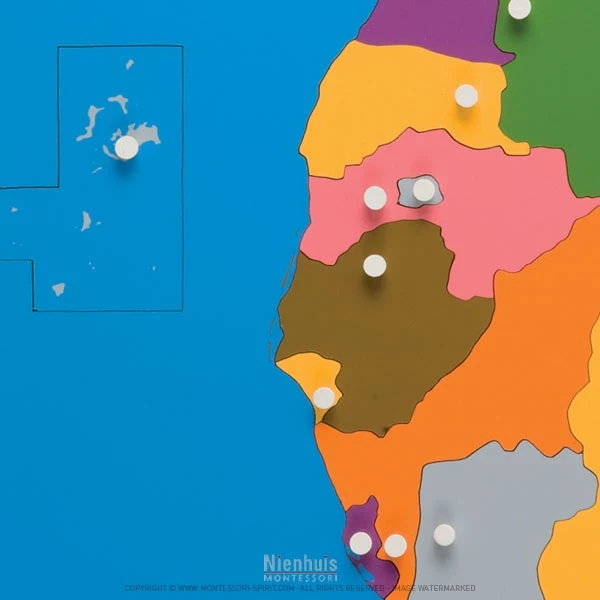 Carte puzzle de Taïwan