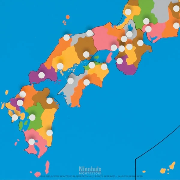 Carte puzzle du Japon