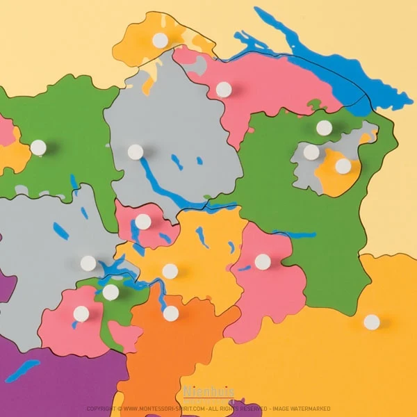 Carte puzzle de la Suisse