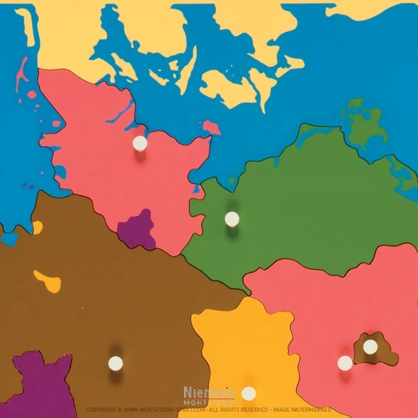 Carte puzzle de l'Allemagne
