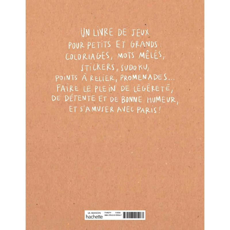 Cahier d'activités - Paris - Zoé de Las Cases