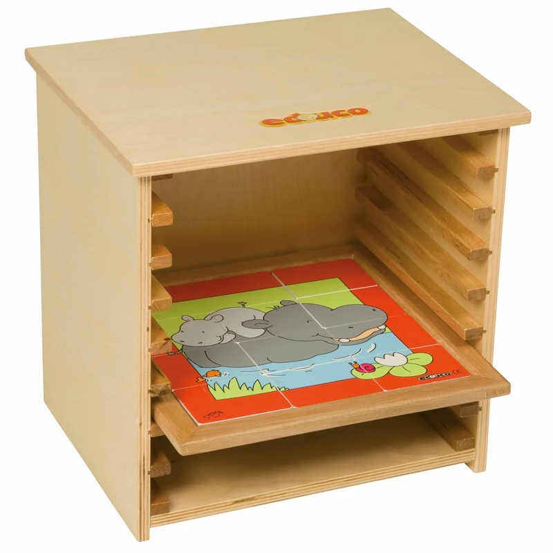 Meuble de rangement puzzles évolutifs