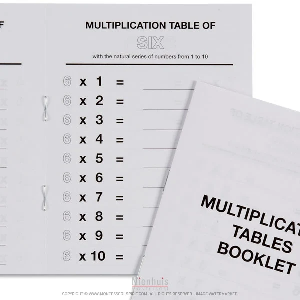 Livrets tables de multiplication n°1 (x40)