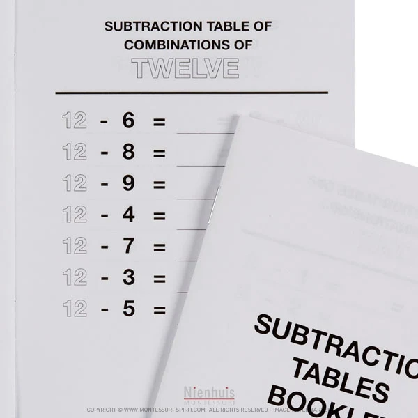 Livrets tables de soustraction n°2 (x24)