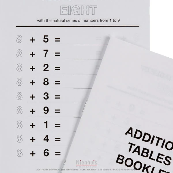Livrets tables d'addition n°2 (x40)