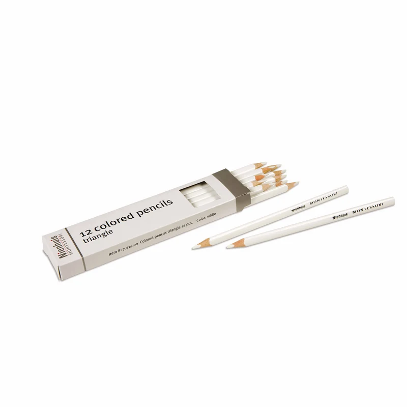 Boîte de 12 crayons à 3 côtés : blanc - Nienhuis AMI