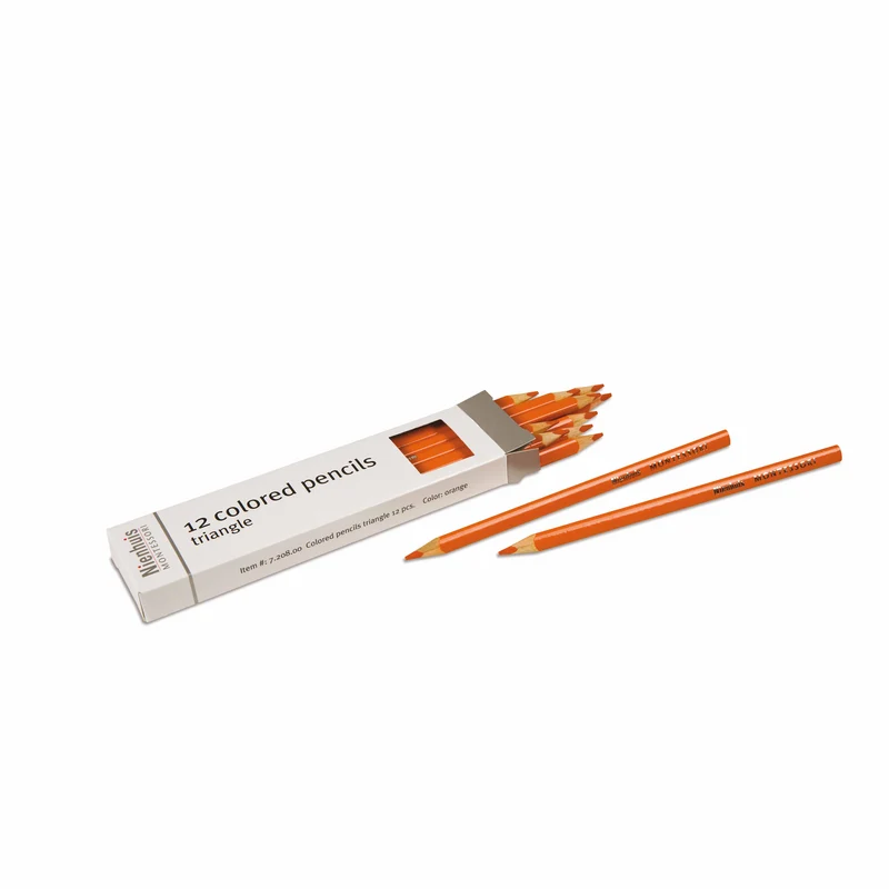 Boîte de 12 crayons à 3 côtés : orange - Nienhuis AMI