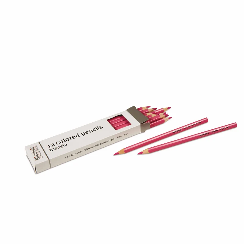 Boîte de 12 crayons à 3 côtés : rose - Nienhuis AMI