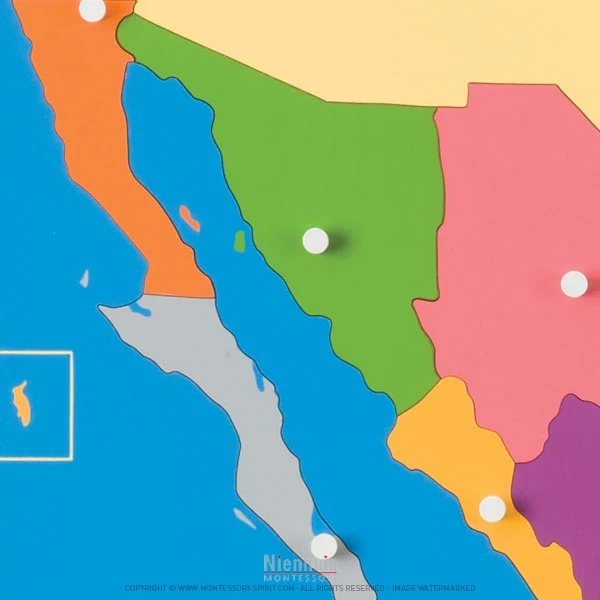 Carte puzzle du Mexique