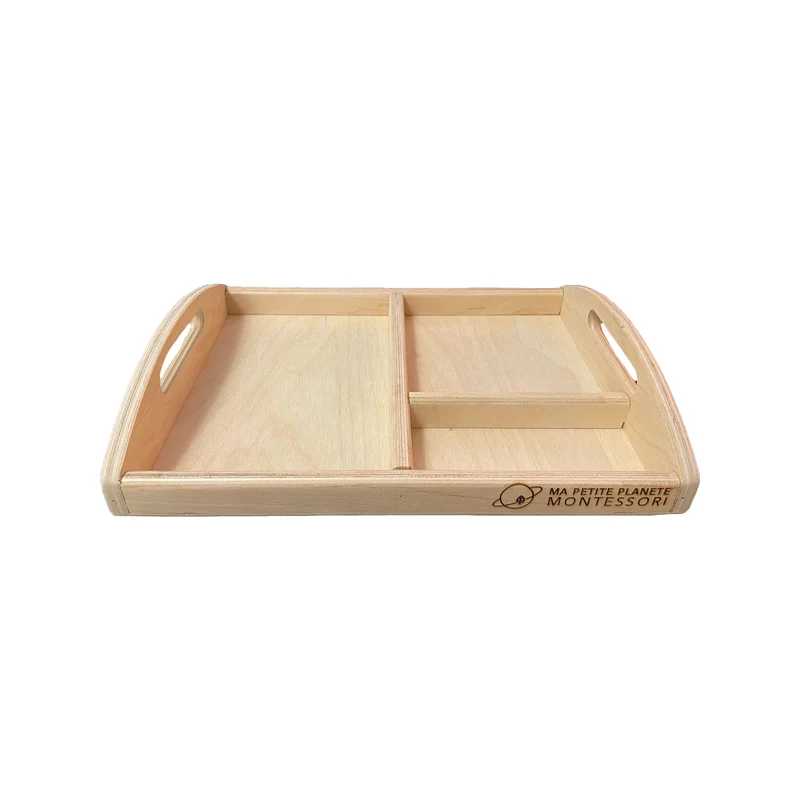 Plateau en bois - 3 compartiments