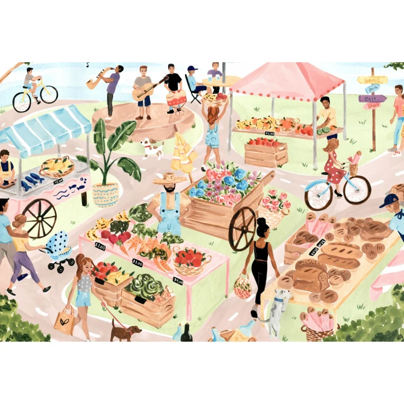 Puzzle Marché Fermier - 1000 pièces