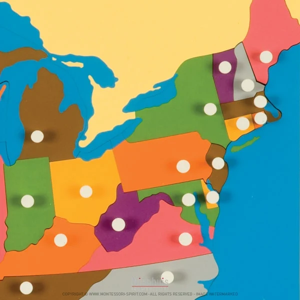 Carte puzzle des Etats-Unis