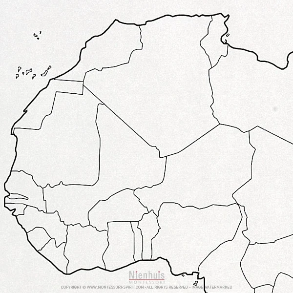 Carte des états de l'Afrique x50