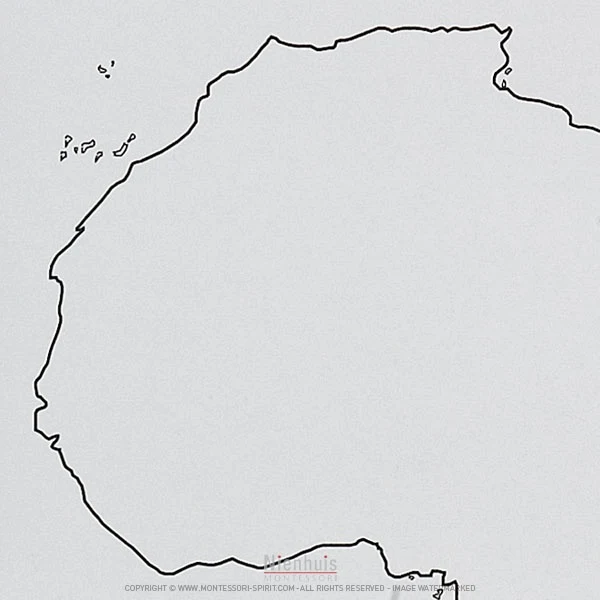 Silhouette de l'Afrique x50
