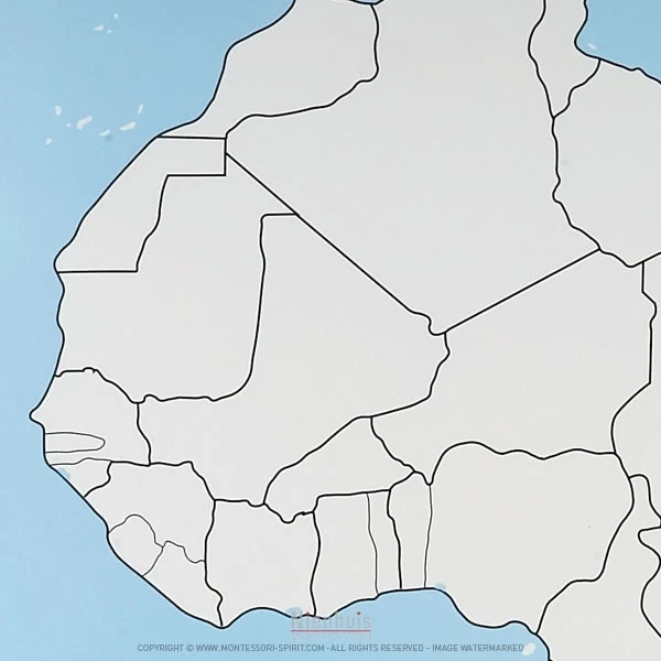 Carte de contrôle muette de l'Afrique