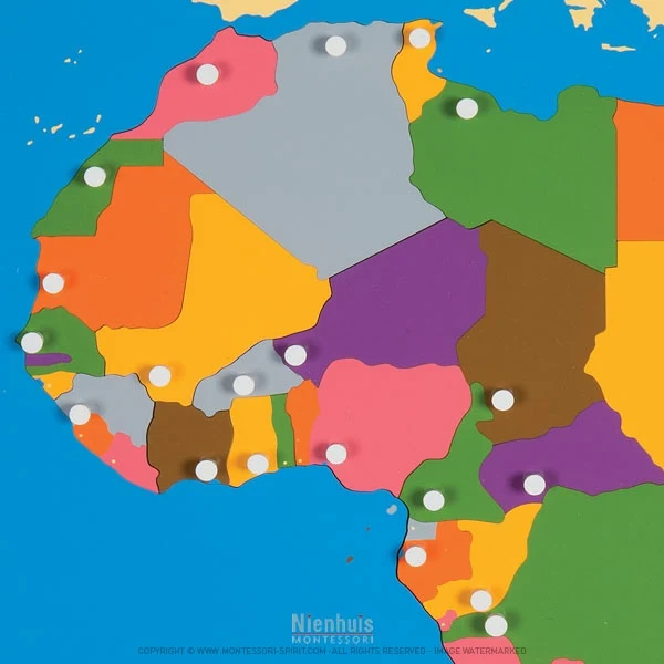 Carte puzzle de l'Afrique