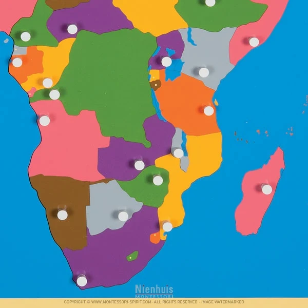Carte puzzle de l'Afrique
