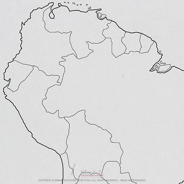 Carte des états d'Amérique du Sud x50