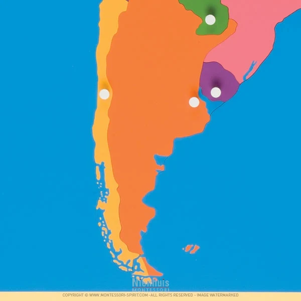 Carte puzzle d'Amérique du Sud