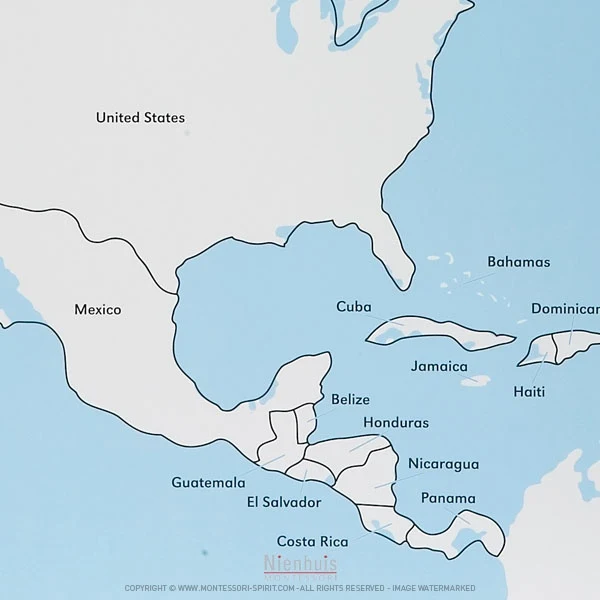 Carte de contrôle d'Amérique du Nord en anglais