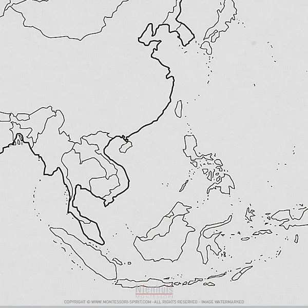 Carte des états de l'Asie x50