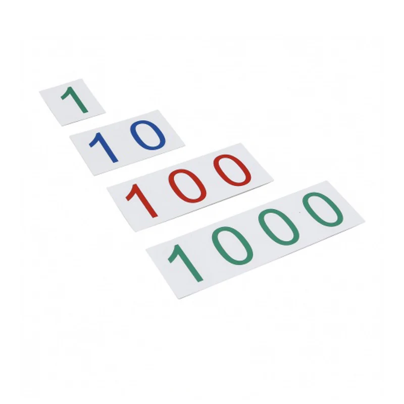Grandes cartes des symboles en plastiques : 1 - 1 000 - GAM AMI