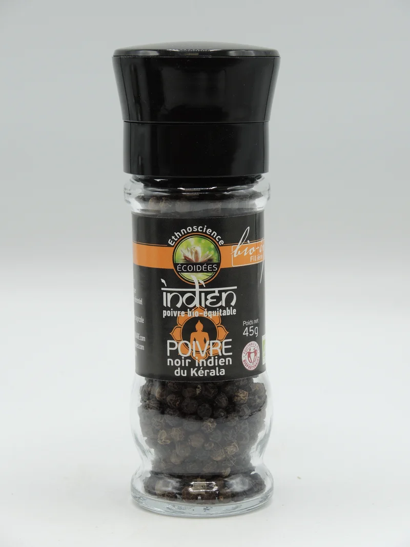 Poivre noir indien, 45g, Ecoidées