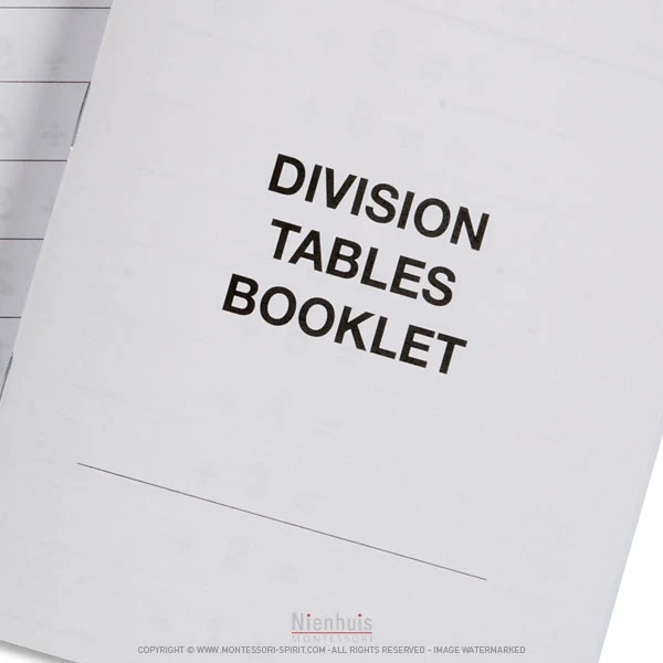 Livrets des tables de division (x5)