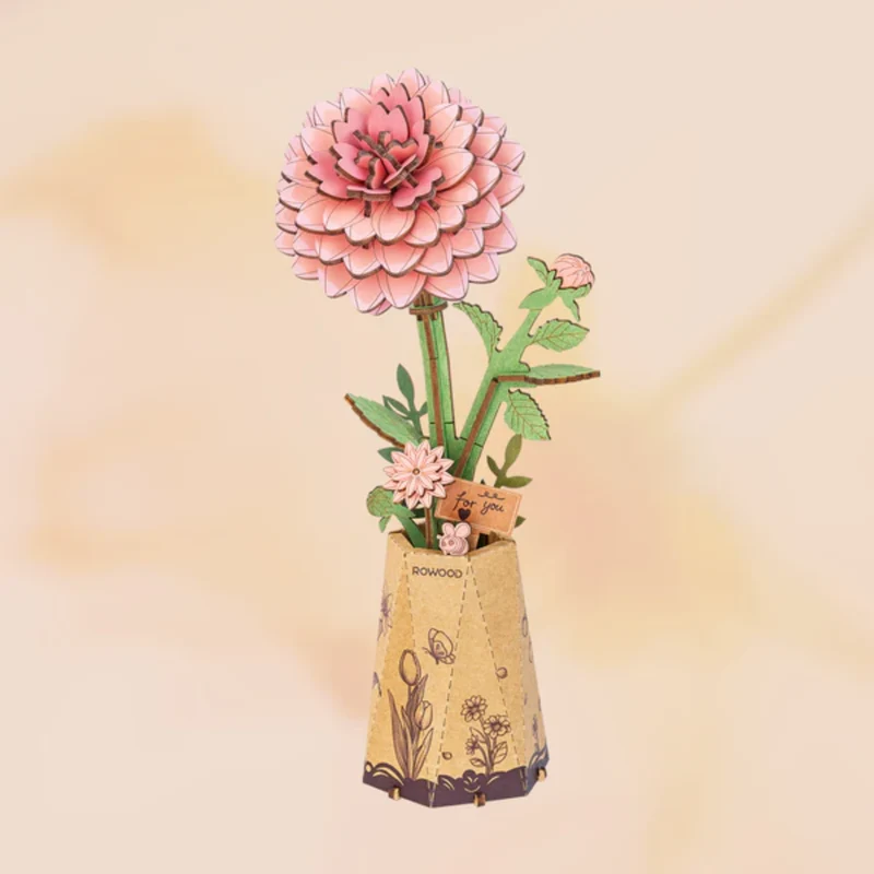 Puzzle 3D - Pink Dahlia