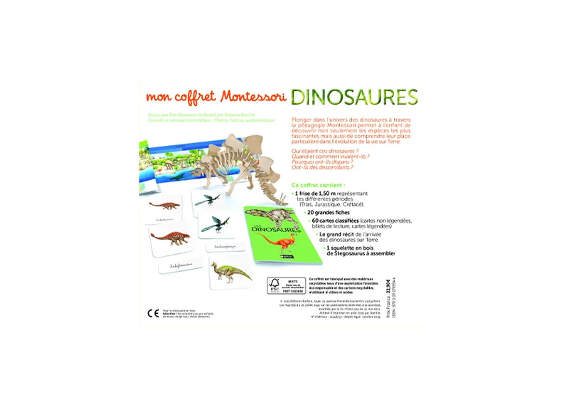 Mon coffret Montessori dinosaures -Nathan