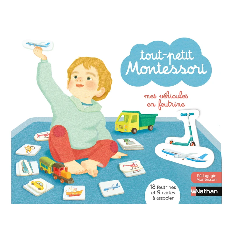 Mes véhicules en feutrines - Coffret tout petit Montessori -Nathan