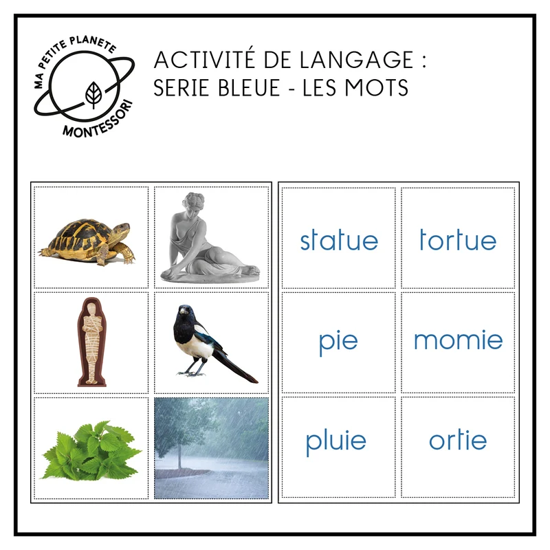 La série bleue - les mots