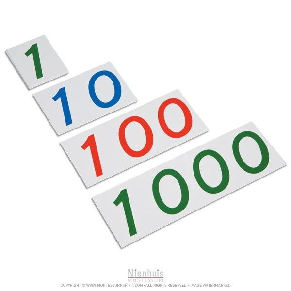 Grands symboles de 1 à 1000 en plastique