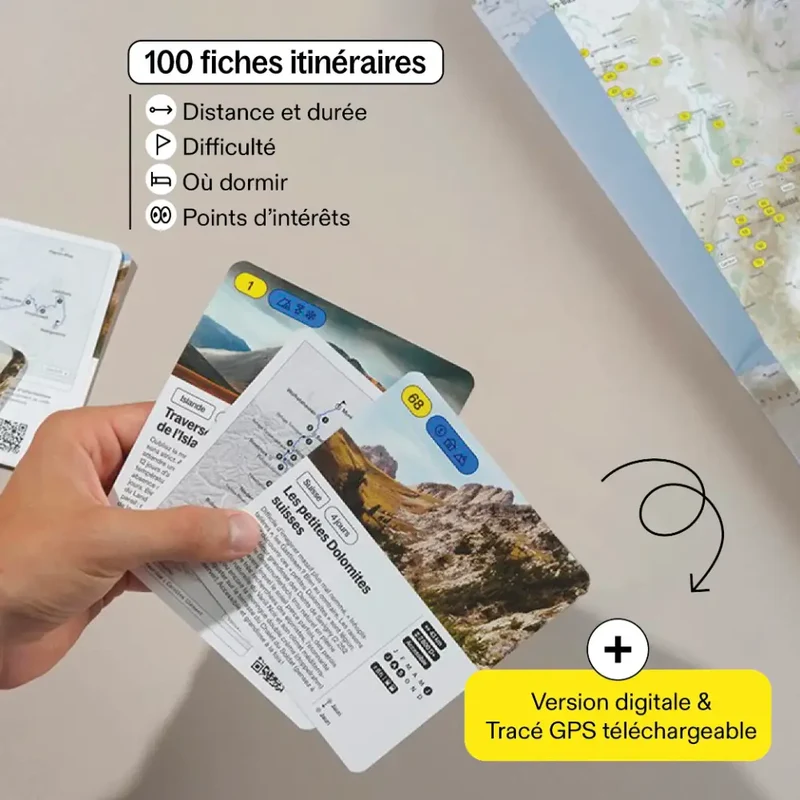 Carte 100 randonnées en Europe