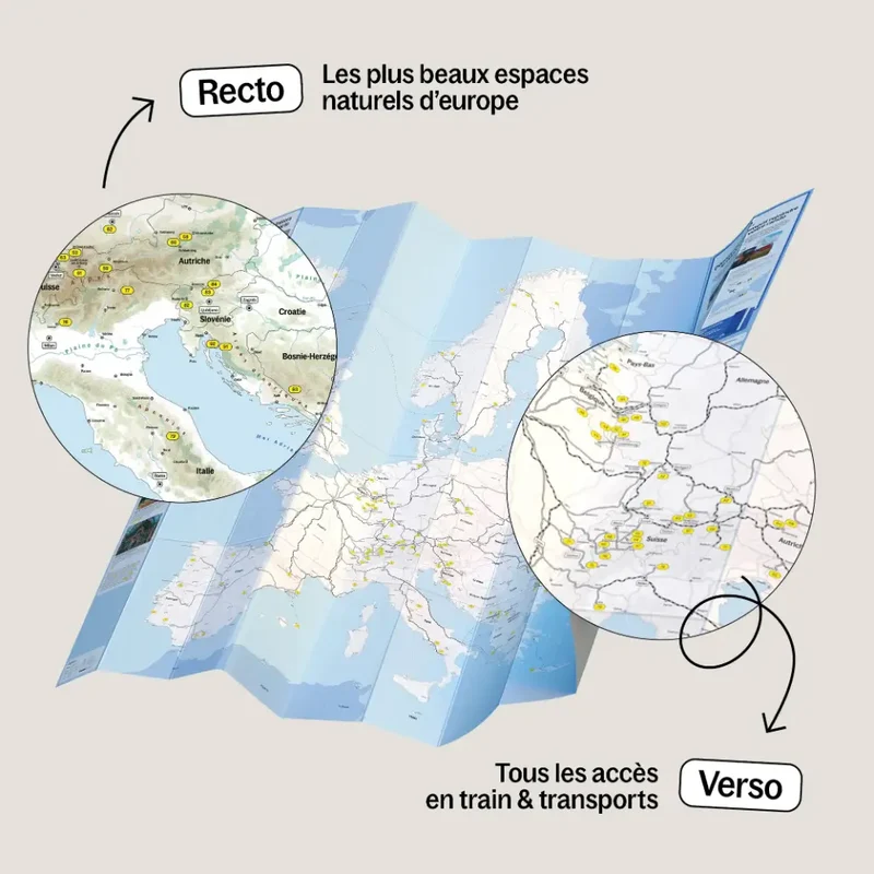 Carte 100 randonnées en Europe