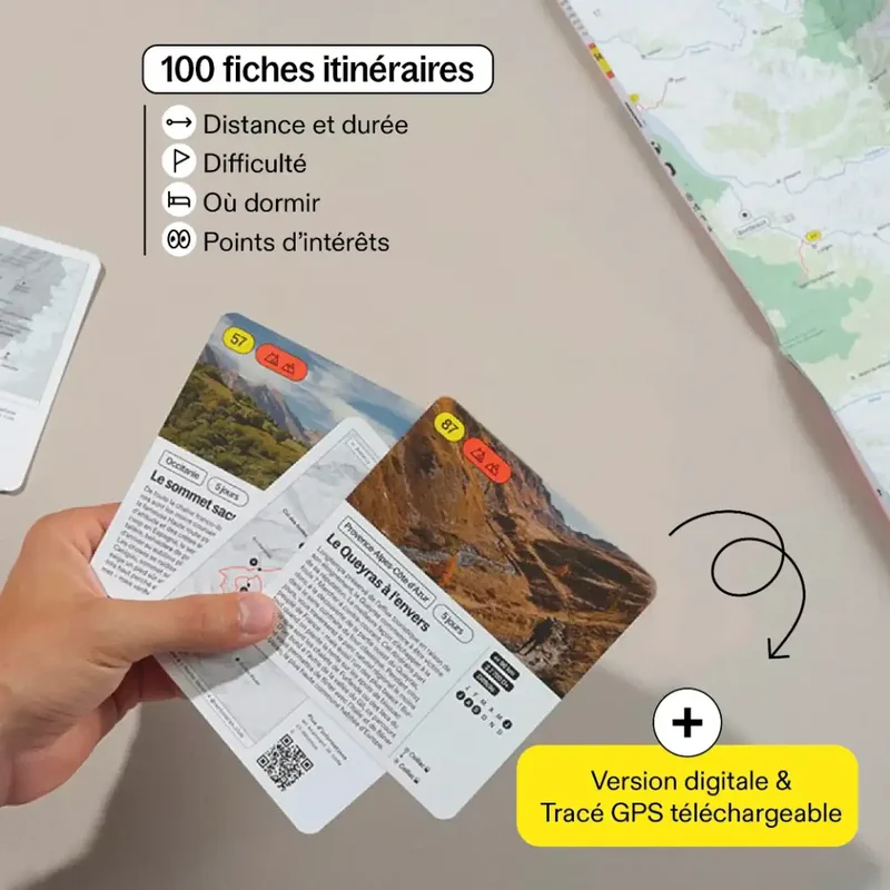 Carte 100 randonnées en France