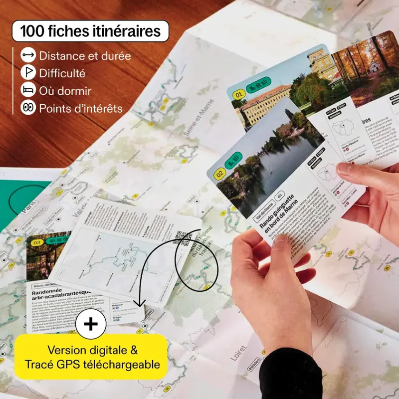 Carte 100 randonnées en Ile-de-France