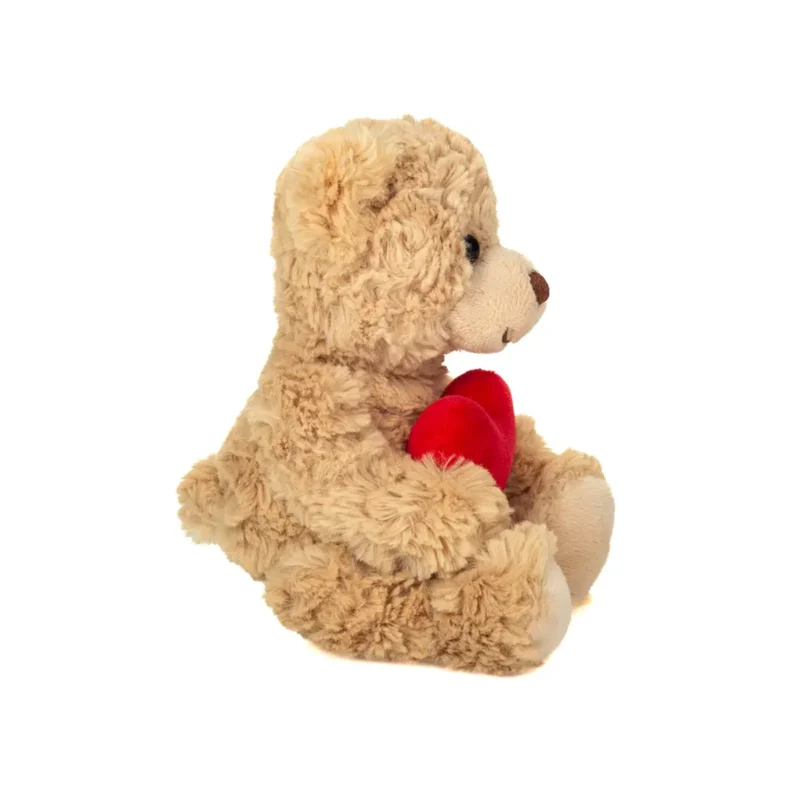 Peluche Ours Beige Cœur Rouge
