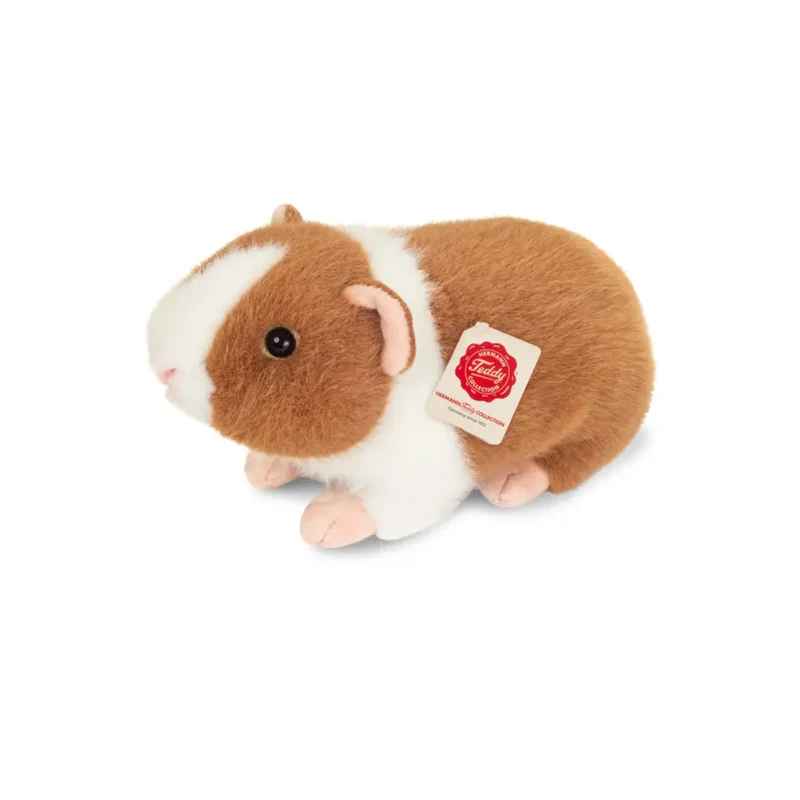 Peluche Cochon d'Inde Brun Clair et Blanc