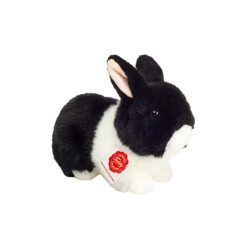 Peluche Lapin Noir et Blanc