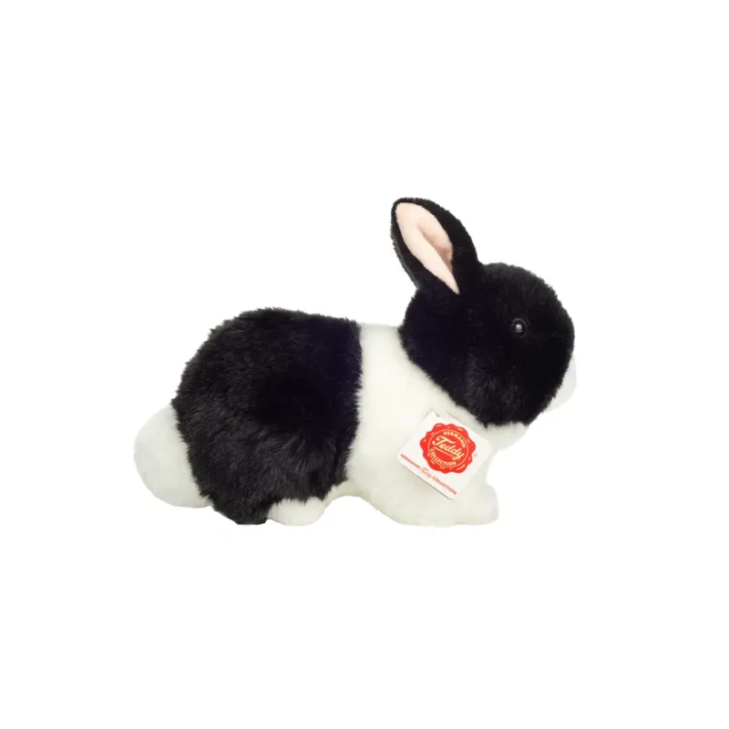 Peluche Lapin Noir et Blanc